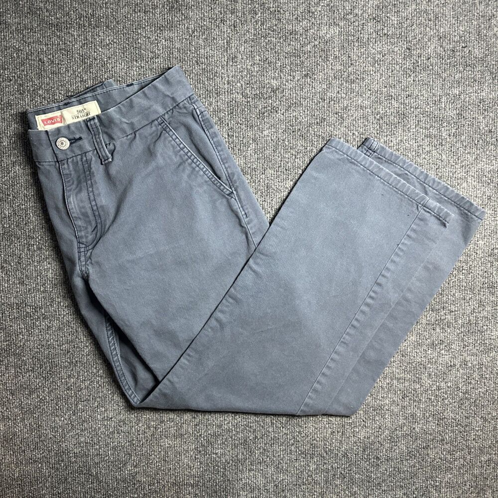 Levis 505 Regular Fit Denim Blue Jeans Mens 18 REG 29x29 Straight Leg Tall